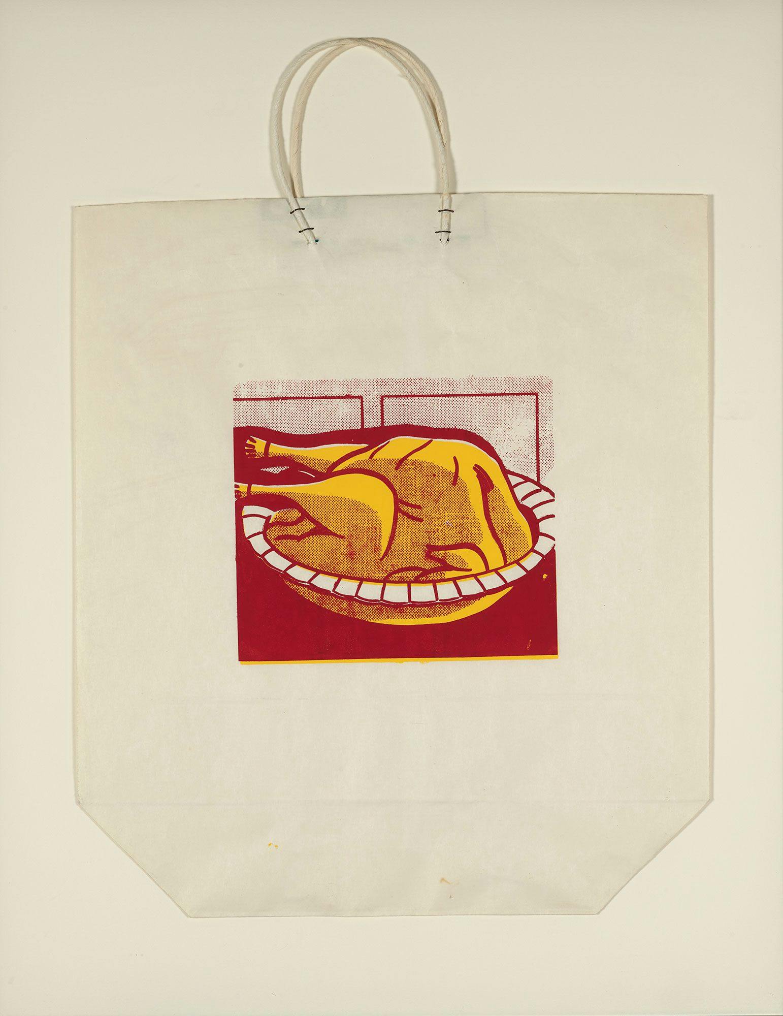 Roy Lichtenstein American, 1923-1997 Shopping Bag, 1965 Silkscreen on paper shopping bag, 17 x 19 1/2 in. (43.2 x 49.5 cm), height x width