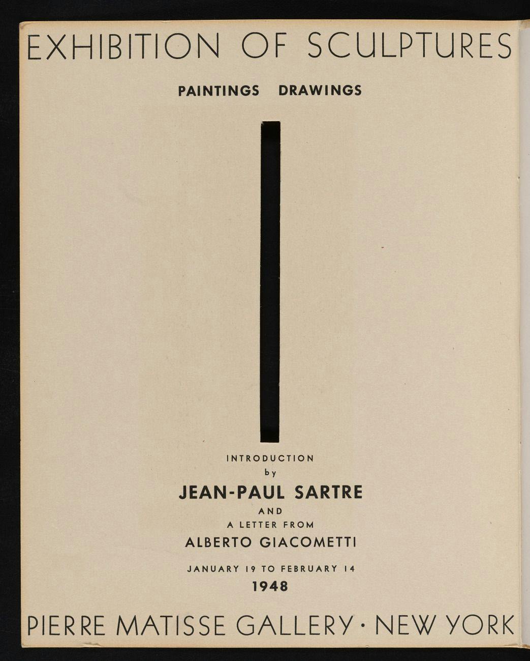 From Emily Hall Tremaine's artist file for Alberto Giacometti