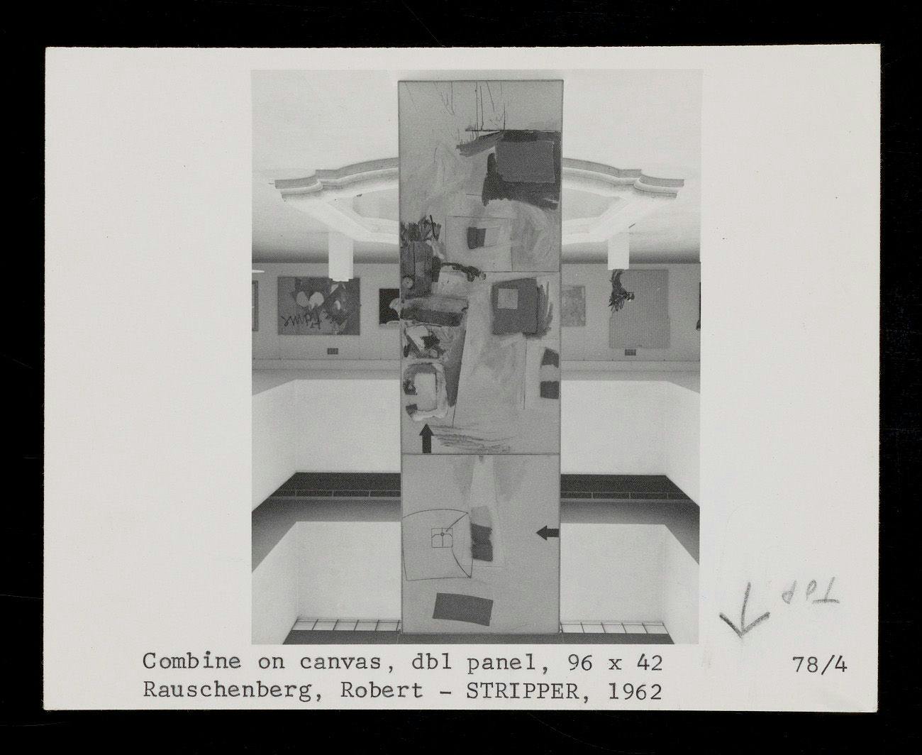 From Emily Hall Tremaine's artist files for Robert Rauschenberg