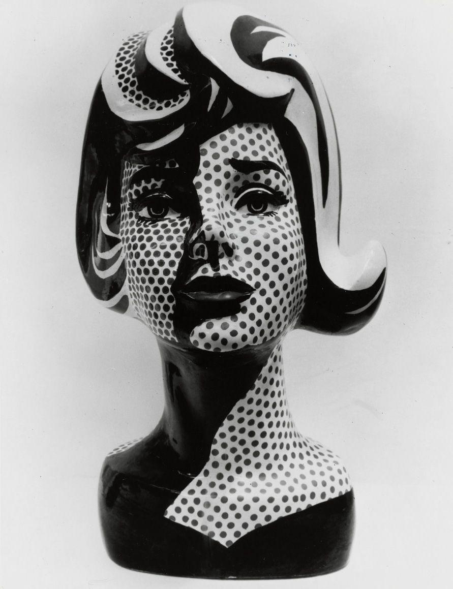 Roy Lichtenstein, Ceramic Head with Blue Shadow, 1966