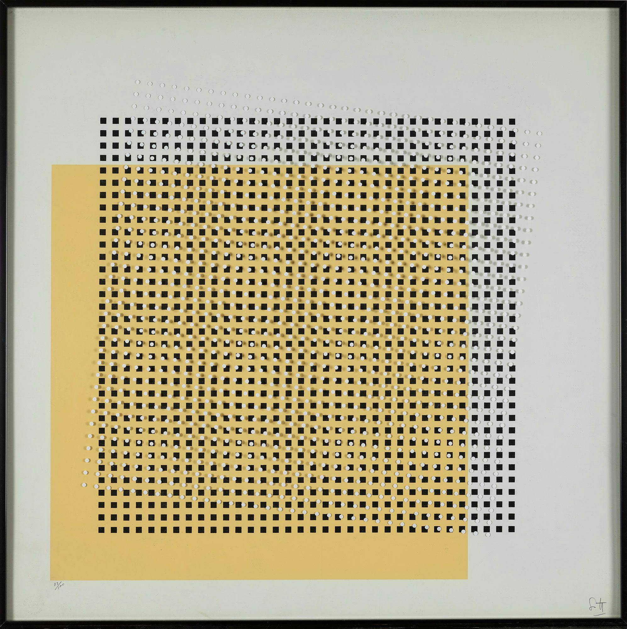 Jesus Raphael Soto Venezuelan, 1923-2005 Sotomagie, 1967 Silkscreen on acrylic, ed. 33/100, 23 1/2 x 23 1/2 in. (59.7 x 59.7 cm), height x width