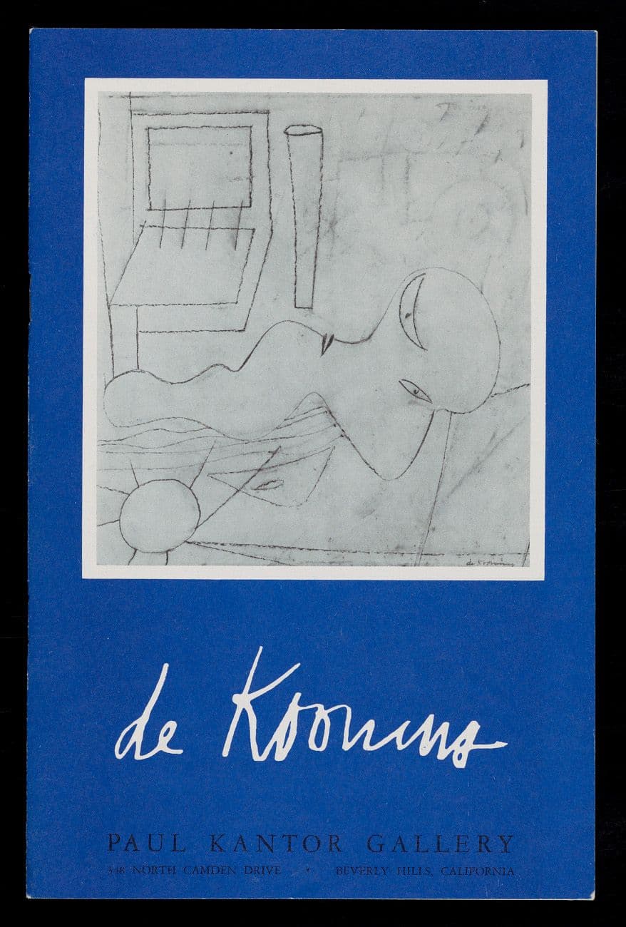 From Emily Hall Tremaine's artist files for Willem de Kooning