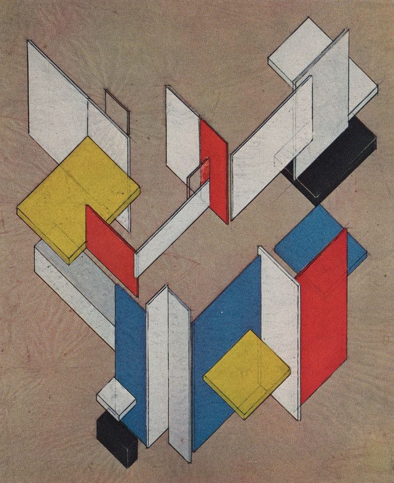 Theo Van Doesburg, Space Time Construction No. III, 1923