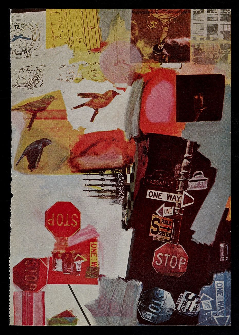 From Emily Hall Tremaine's artist files for Robert Rauschenberg