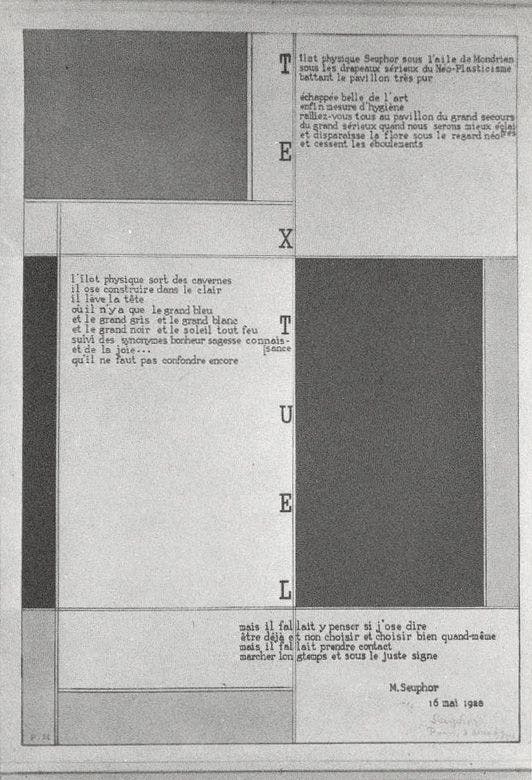 Piet Mondrian, Textuel