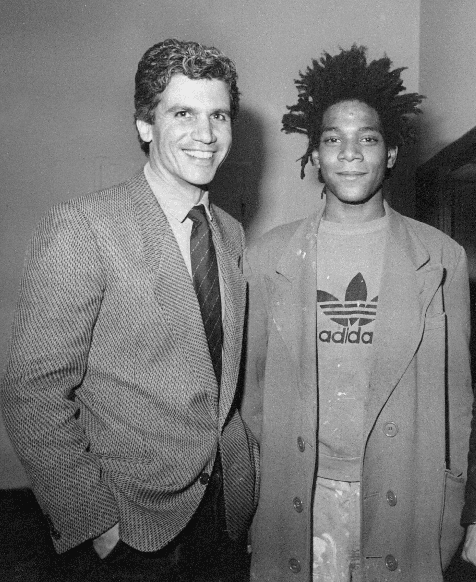 Larry Gagosian and Jean-Michel Basquiat