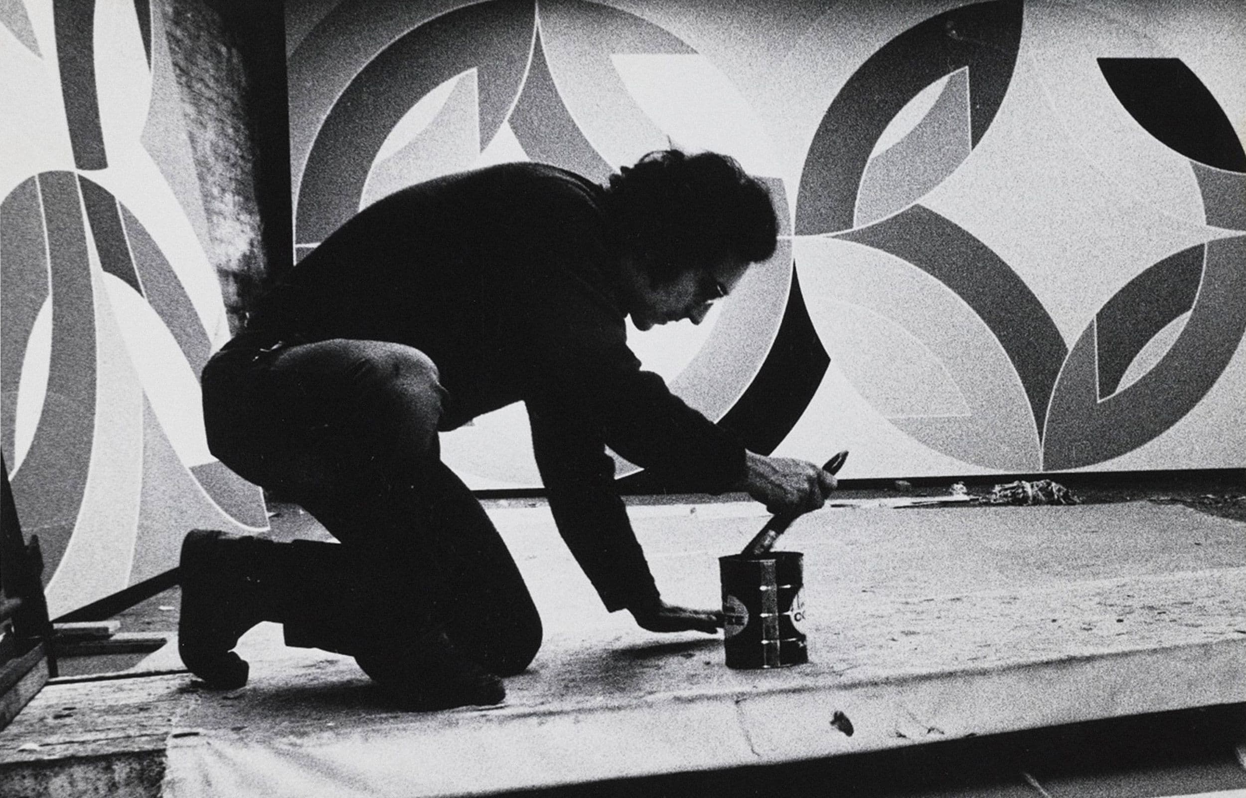 Frank Stella in his studio.