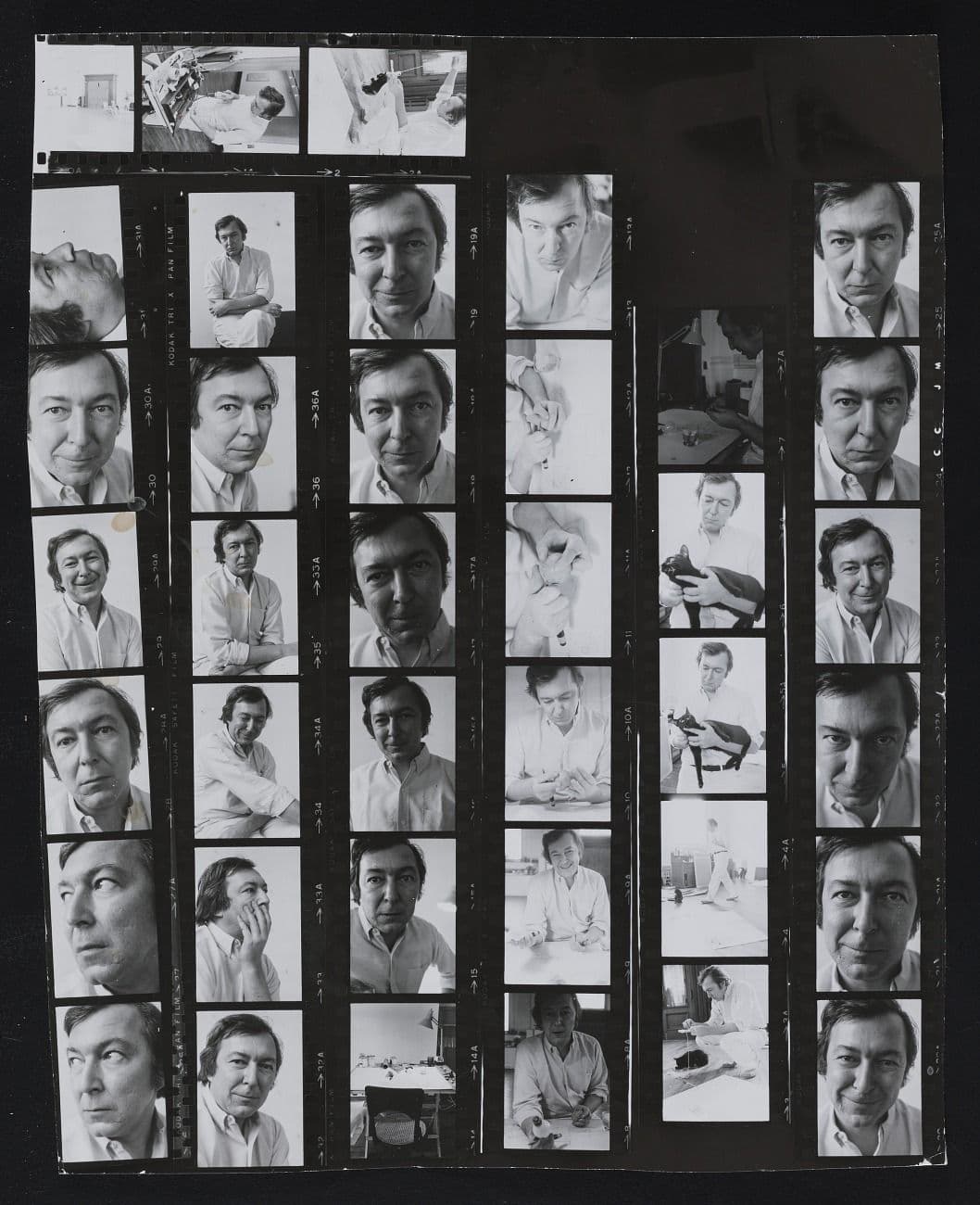 Contact sheet of Jasper Johns