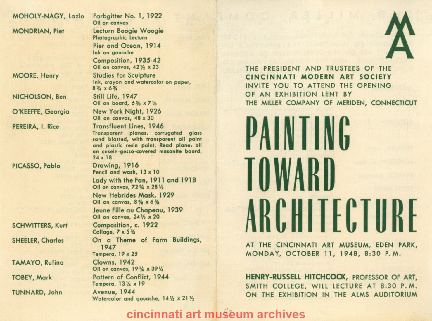 From Emily Hall Tremaine's files
