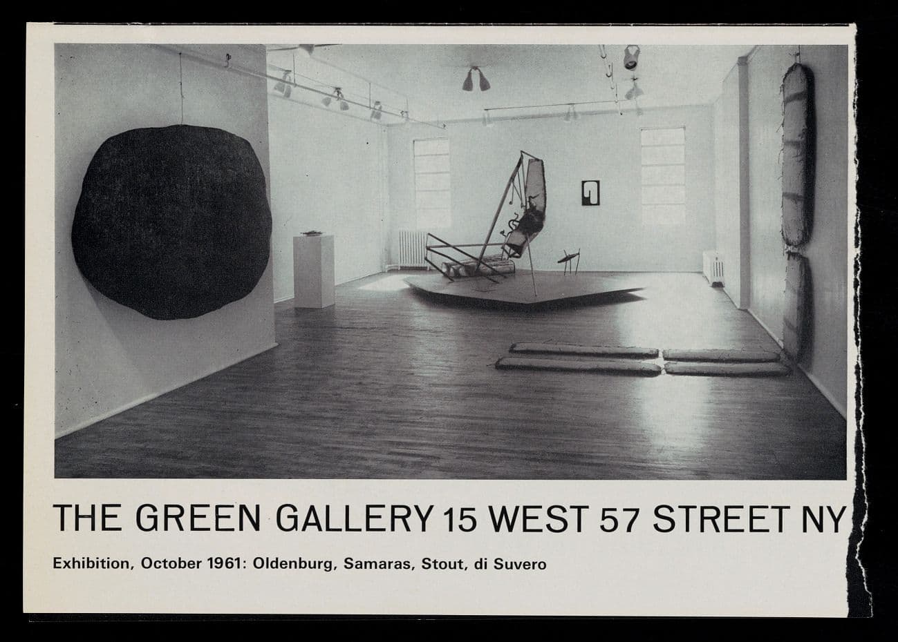 The Green Gallery: Exhibition, October 1961: Oldenberg, Samaras, Stout, di Suvero.