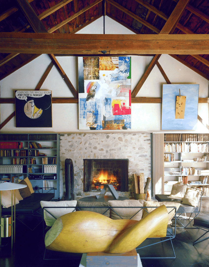 Robert Rauschenberg's Windward in Tremaine barn at the Madison house, circa 1984